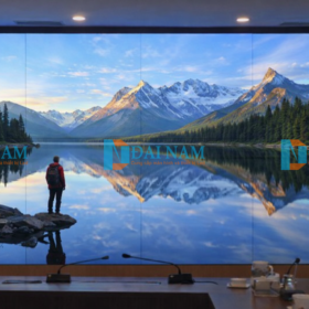 Ứng dụng màn hình ghép LED cho hệ thống hội nghị truyền hình trực tuyến đa điểm.