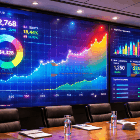 Lắp đặt màn hình led p1.86 độ phân giải cao cho phòng họp trực tuyến tại Việt Nam