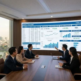 Màn hình LED sắc nét giúp hiển thị số liệu chi tiết từ công ty lắp màn hình led p2