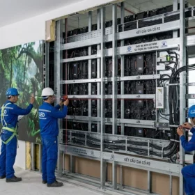 Giải pháp gia cố khung xương an toàn của công ty lắp màn hình led p2 Đại Nam