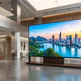 Toàn cảnh màn hình led p 186 lắp đặt tại showroom sang trọng của LED Đại Nam