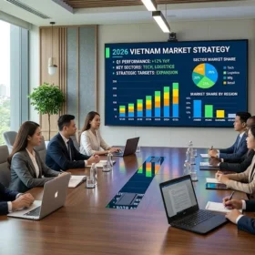 Màn hình LED P1.86 hiển thị nội dung sắc nét trong phòng họp cao cấp tại Hà Nội