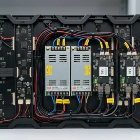 Cấu tạo linh kiện bên trong cabinet màn hình LED P1.86 chuẩn kỹ thuật Đại Nam