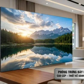 Toàn cảnh màn hình led p2 hội trường nhỏ sắc nét lắp đặt tại showroom hiện đại