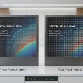 So sánh độ phân giải giữa màn hình led p2 hội trường nhỏ và dòng P2.5 thông thường