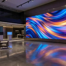 Toàn cảnh màn hình LED P3 lắp đặt tại showroom hiện đại của LED Đại Nam