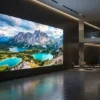 Tổng quan màn hình LED P3 hiển thị sắc nét trong không gian showroom hiện đại chuyên nghiệp