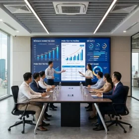 Lắp đặt màn hình LED P3 cho phòng họp giúp hiển thị bảng biểu và dữ liệu chi tiết