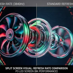 So sánh tần số làm tươi cao trên màn hình LED P3 giúp quay phim không bị sọc