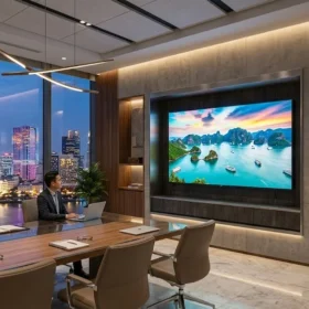 Thiết kế màn hình led P3 theo tỷ lệ vàng 16:9 phù hợp mọi không gian