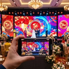 Màn hình led P3 sử dụng IC 3840Hz hiển thị mượt mà không sọc nhiễu khi quay phim.