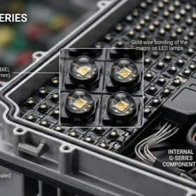 Chi tiết bóng LED dây vàng cao cấp trong module màn hình led p4 ngoài trời