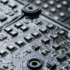 Chi tiết linh kiện và lớp keo bảo vệ mạch của màn hình LED P4 ngoài trời