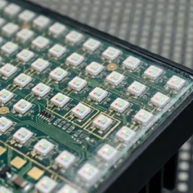 Cận cảnh cấu tạo module và chip LED của màn hình LED P4 ngoài trời cao cấp