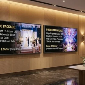 Báo giá màn hình led P5 trong nhà với các phân khúc linh kiện khác nhau