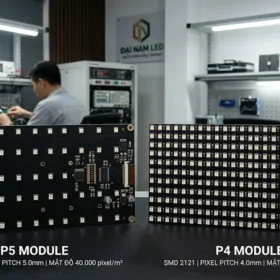 So sánh thông số kỹ thuật và mật độ điểm ảnh của màn hình led P5 trong nhà