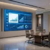 Màn hình led phòng họp cao cấp lắp đặt tại showroom hiện đại của LED Đại Nam