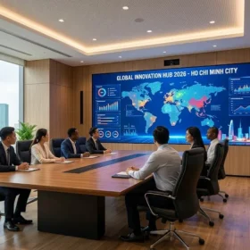 Lắp đặt màn hình led phòng họp cao cấp cho không gian văn phòng hiện đại sang trọng