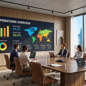 Giải pháp màn hình led phòng họp thay thế máy chiếu truyền thống với độ sáng vượt trội