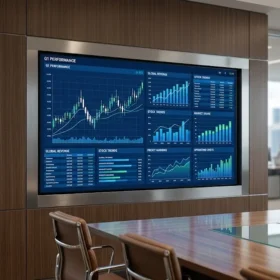 Cận cảnh chất lượng hiển thị sắc nét của màn hình led phòng họp phân khúc cao cấp