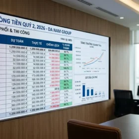 Độ phân giải sắc nét của màn hình LED phòng họp khi hiển thị văn bản chi tiết