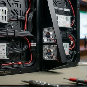 Chi tiết hệ khung cơ khí và hạ tầng kỹ thuật trong thi công màn hình LED hội trường