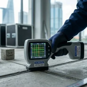 Cận cảnh thiết bị siêu âm radar cốt thép trong quy trình thí nghiệm kiểm định xây dựng