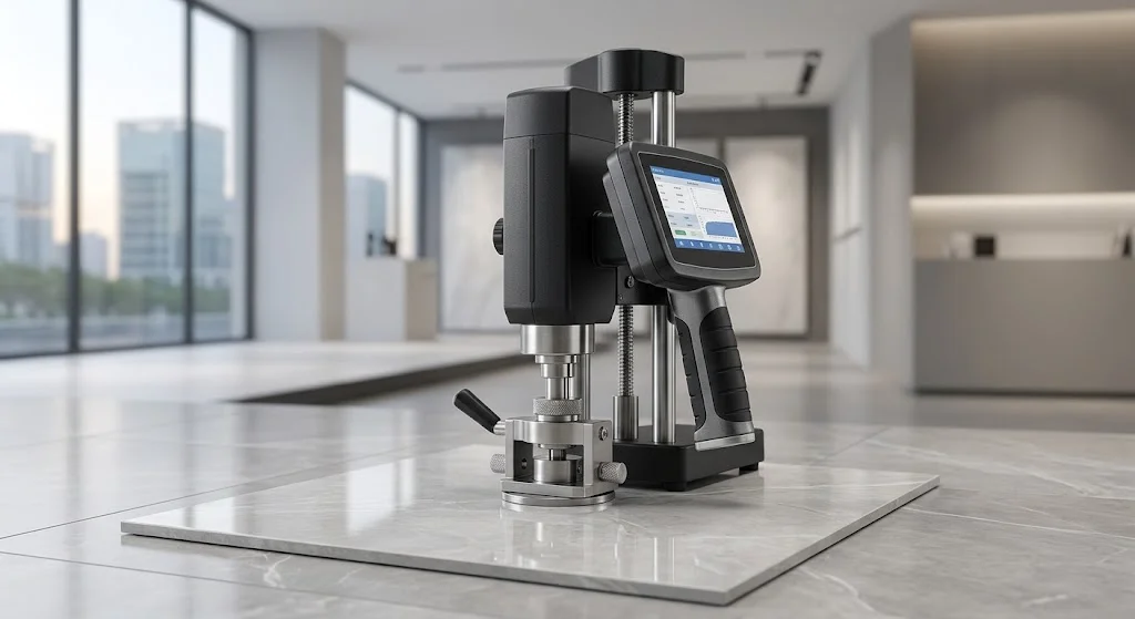 Thiết bị đo lực kéo chuyên dụng dùng trong quy trình thử nghiệm keo dán gạch chuẩn TCVN.