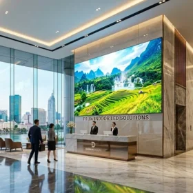 Tổng quan dự án lắp đặt màn hình led p1 86 cao cấp với độ nét 4K tại sảnh tòa nhà
