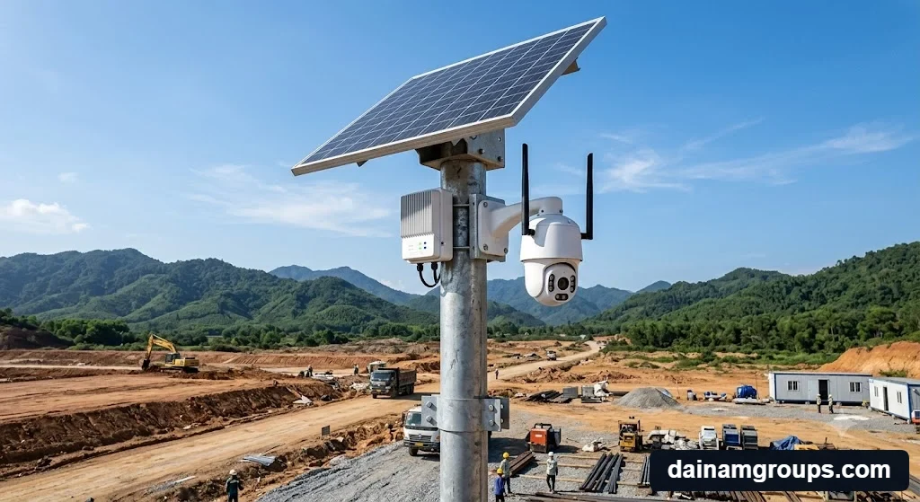 Toàn cảnh Giải pháp lắp đặt camera dùng sim 4g cho công trường vùng sâu chuyên nghiệp
