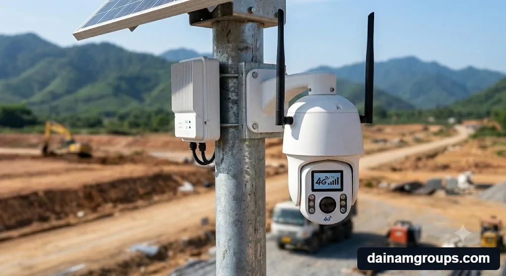 Chi tiết thiết bị trong Giải pháp lắp đặt camera dùng sim 4g cho công trường vùng sâu
