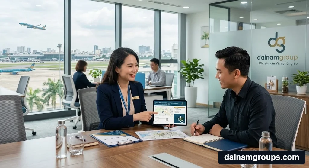Chuyên gia tư vấn giải pháp văn phòng ảo gần sân bay cho khách hàng tại Việt Nam