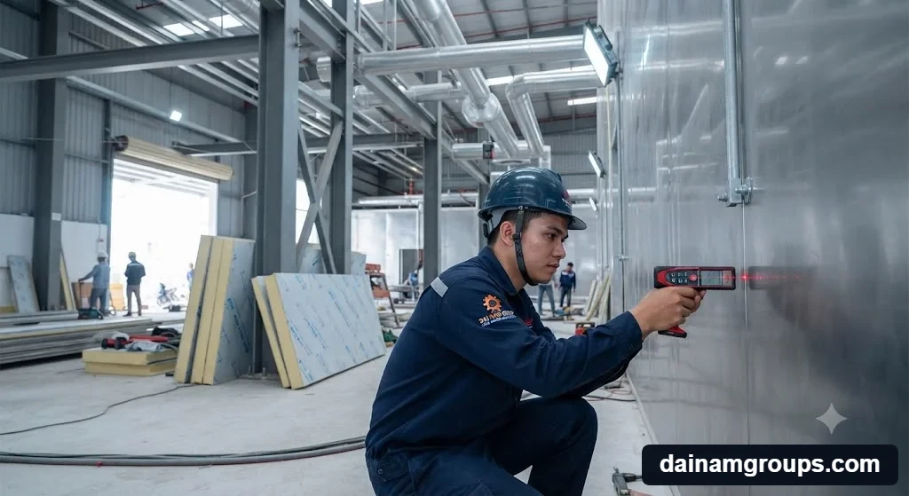 Quy trình khảo sát và thi công lắp đặt kho cấp đông chuyên nghiệp tại công trình