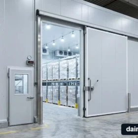 Hình ảnh tổng quan hệ thống kho đông lạnh công nghiệp hiện đại bảo quản hàng hóa.